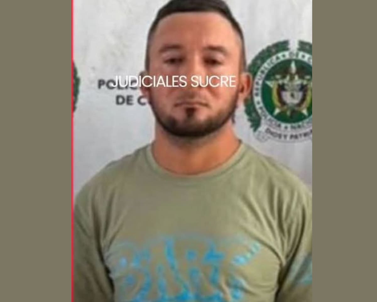 Martín Elías Muñoz Muñoz, alias Amaury, señalado de participar en el asesinato de un hombre, en Sincelejo (Sucre).