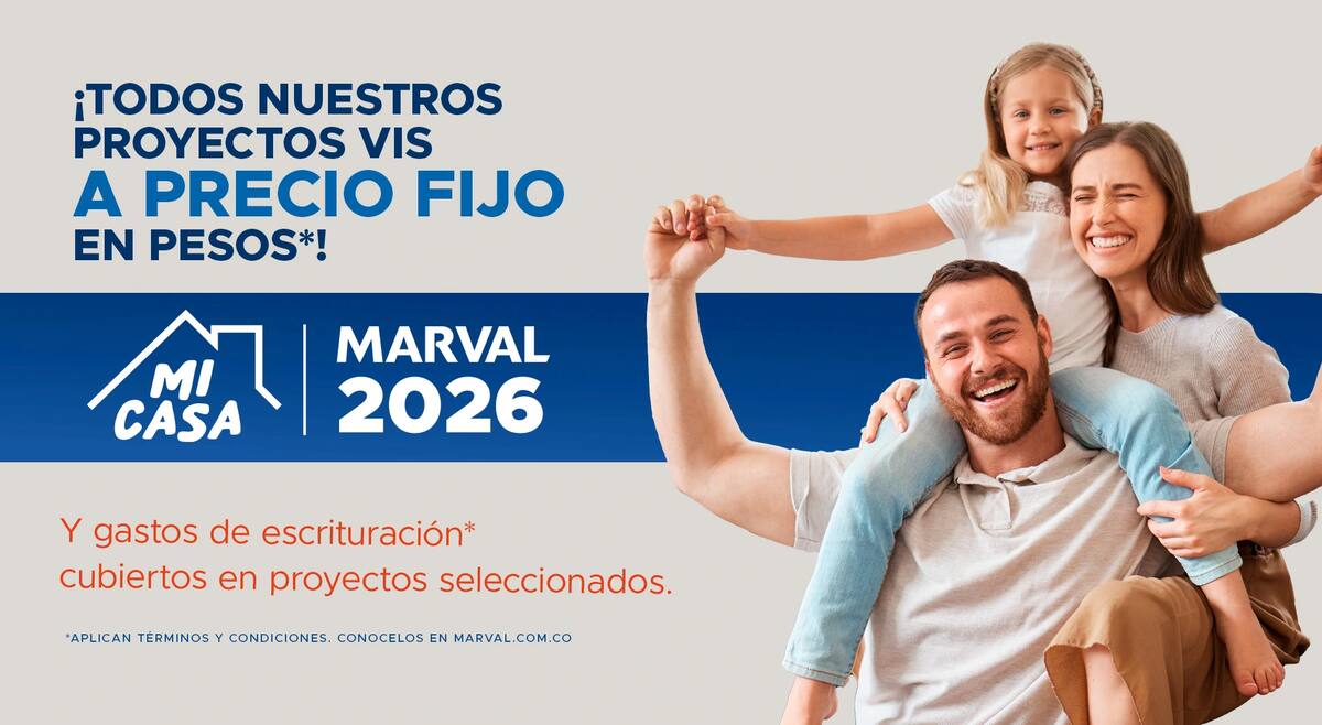 Marval venderá toda su Vivienda de Interés Social a precio fijo en Colombia. // Cortesía