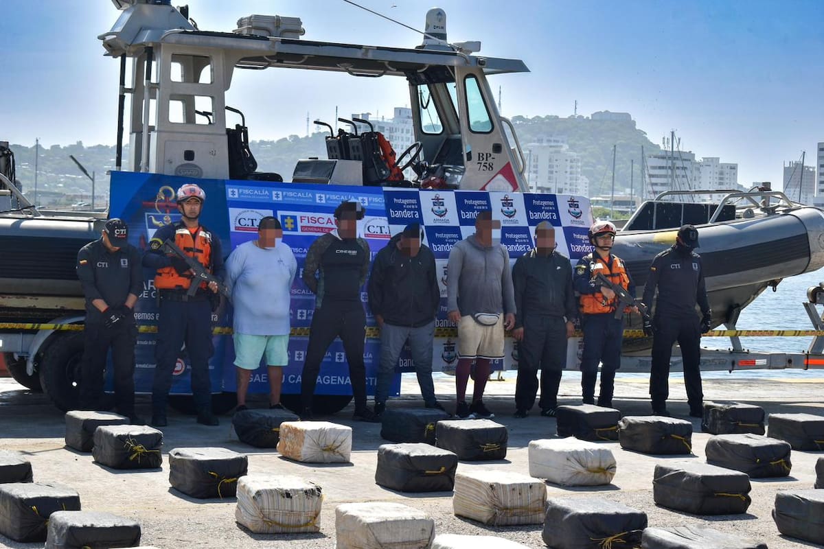 5 toneladas de cocaína fueron decomisadas por la Armada en el Caribe colombiano