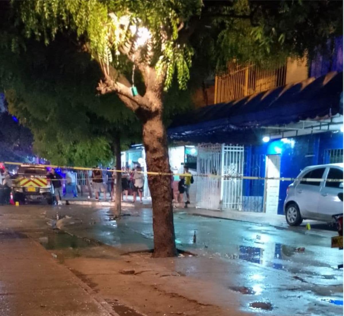 Este es el sitio donde ocurrió la masacre registrada la noche del domingo 7 de junio en el barrio Ciudad Bolívar, de Soledad, Atlántico.//Cortesía Soledad24horas.