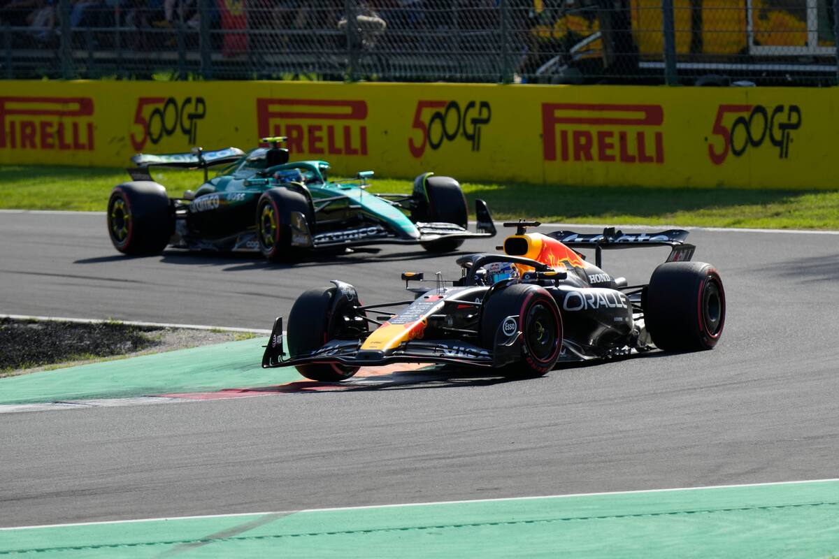 Max Verstappen rompió un récord en la clasificatoria del Gran Premio de Italia. //Foto, AP: Luca Bruno