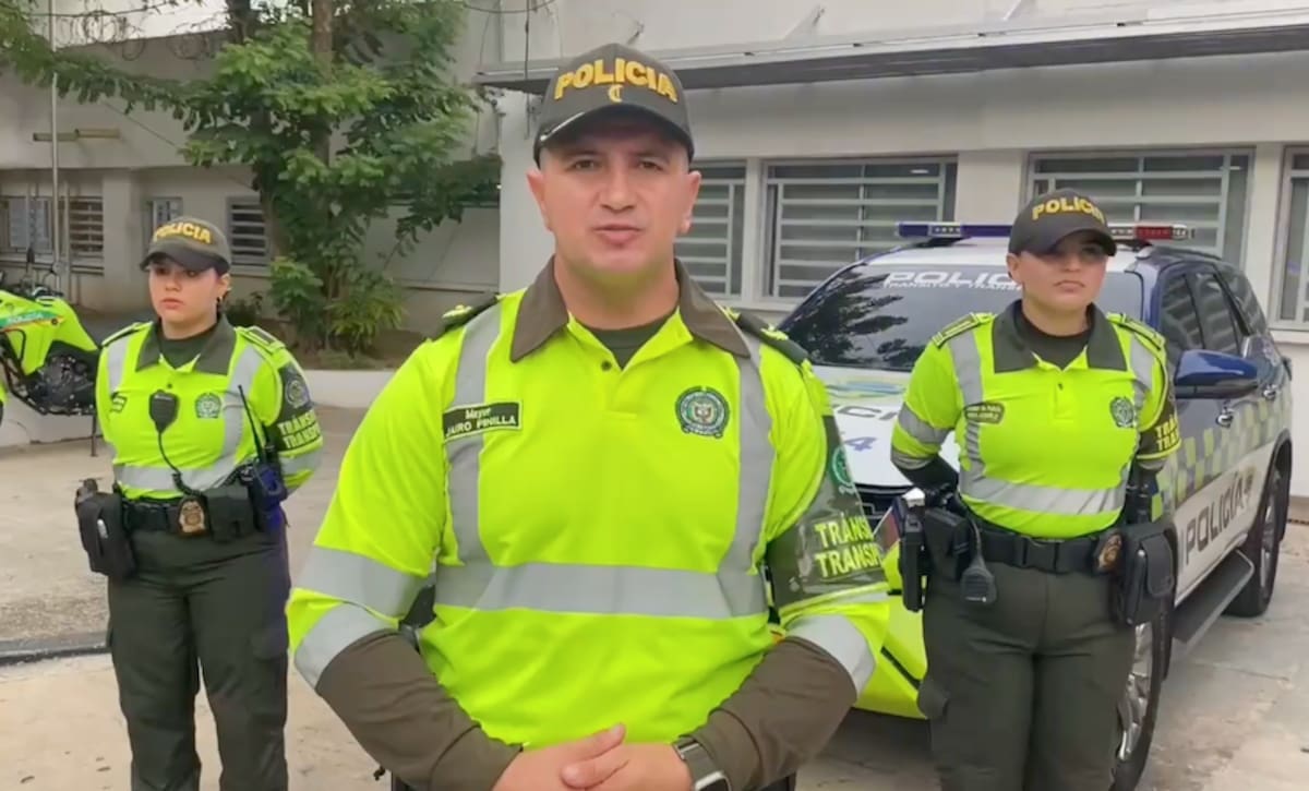 Mayor Jairo Pinilla, jefe seccional de Tránsito y Transporte de Policía Metropolitana de Barranquilla.//Cortesía.