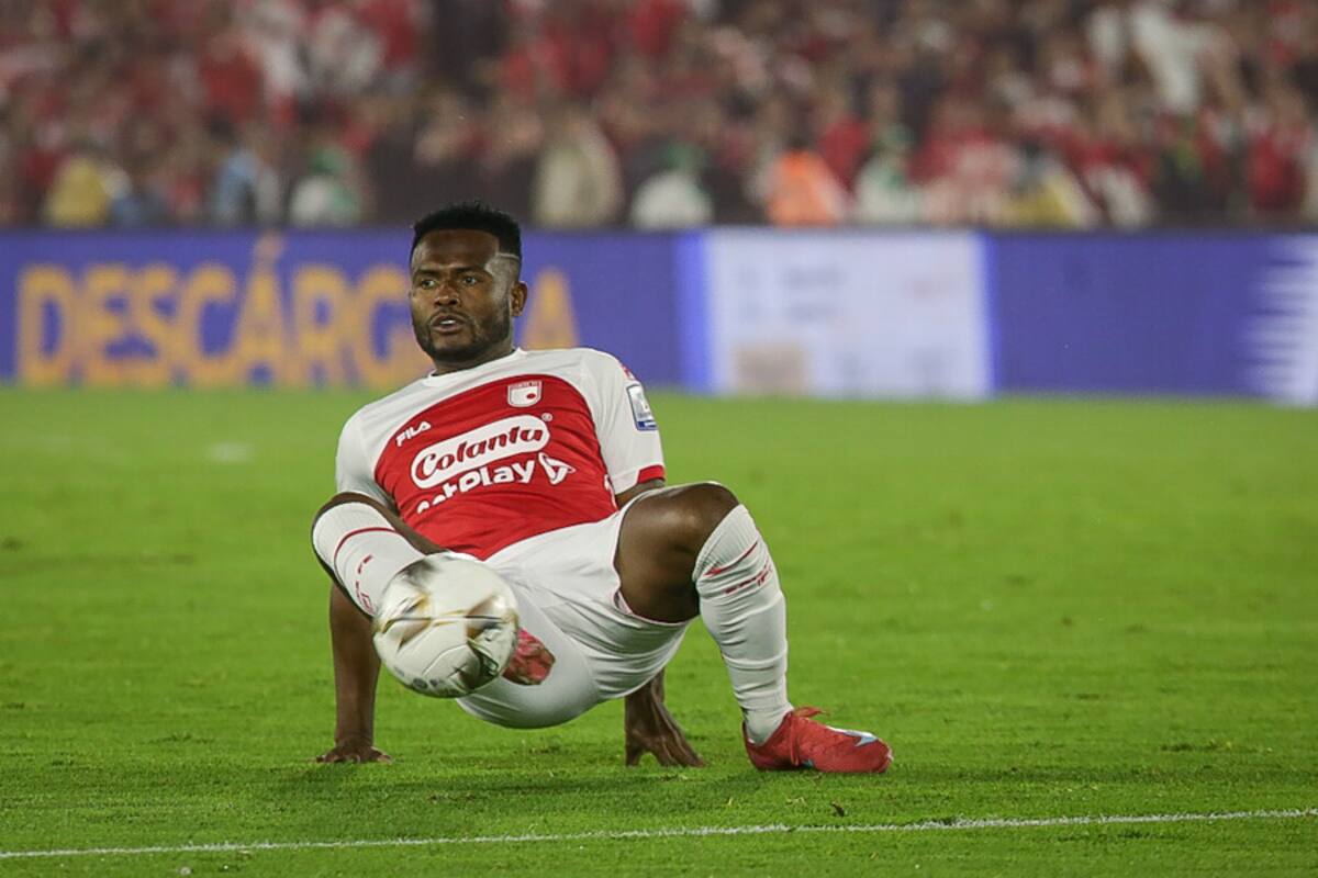 Elvis Perlaza, jugador cartagenero del Santa Fe.//CORTESÍA