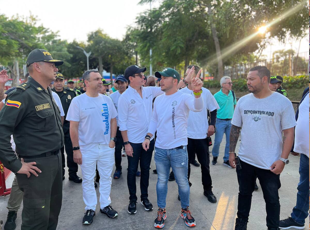 Las medidas para la Lectura del Bando de la reina del Carnaval de Barranquilla 2025 fueron diseñadas Port la Policía y el Distrito de Barranqiuilla.//Cortesía.