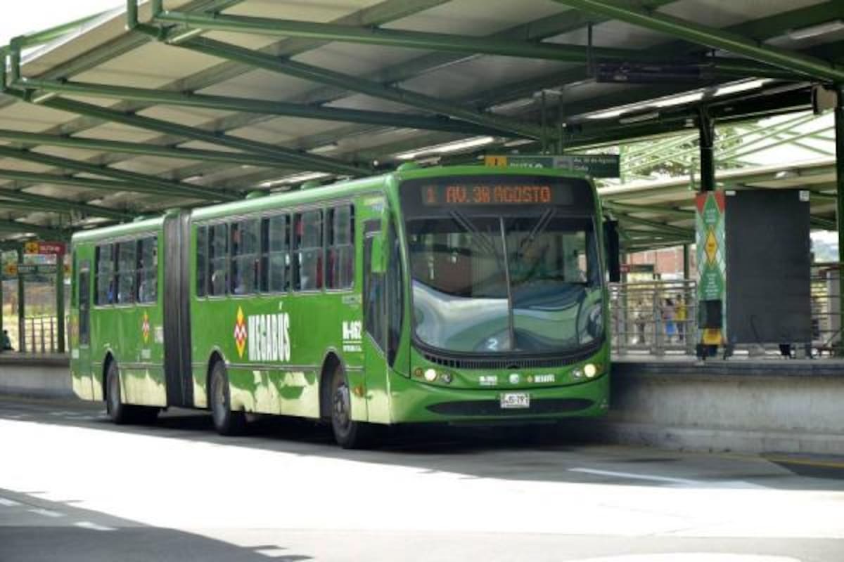 Imagen de referencia de un bus del sistema de transporte masivo de Pereira Megabús. // Foto: Archivo - Colprensa.