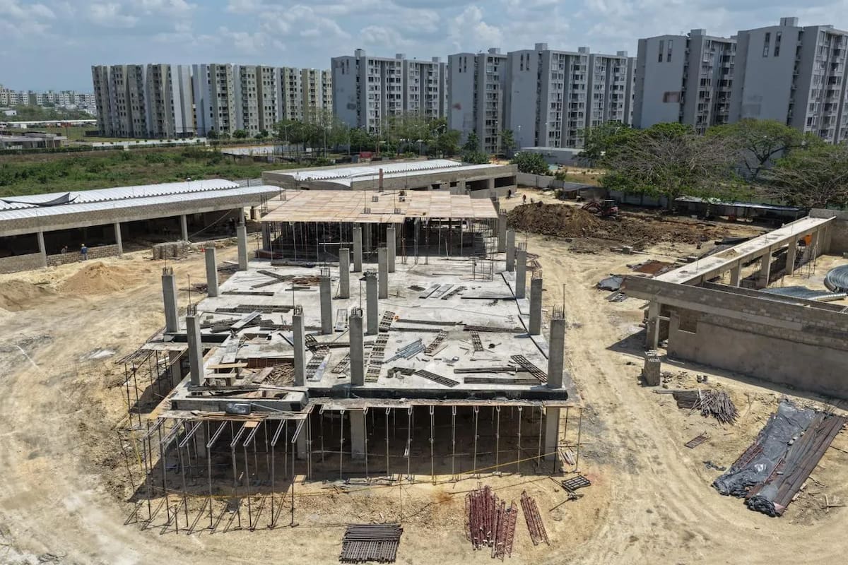 Así van las obras del nuevo megacolegio de Parque Heredia en Cartagena