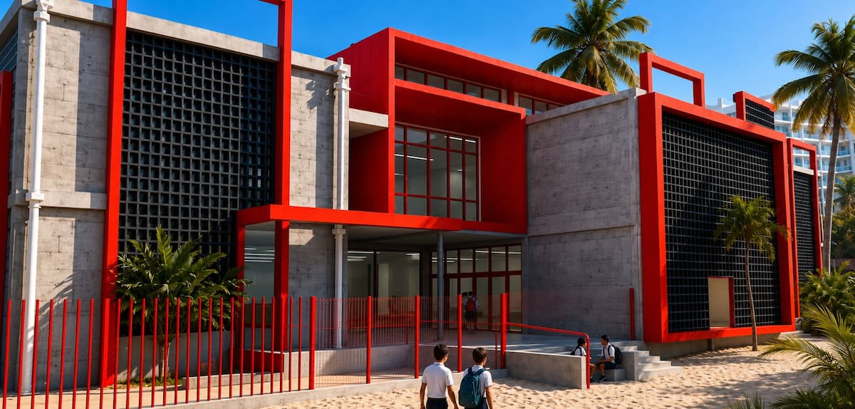 El nuevo colegio contará con diseño bioclimático, energía solar y aulas completamente climatizadas // Foto: cortesía - Alcaldía de Cartagena