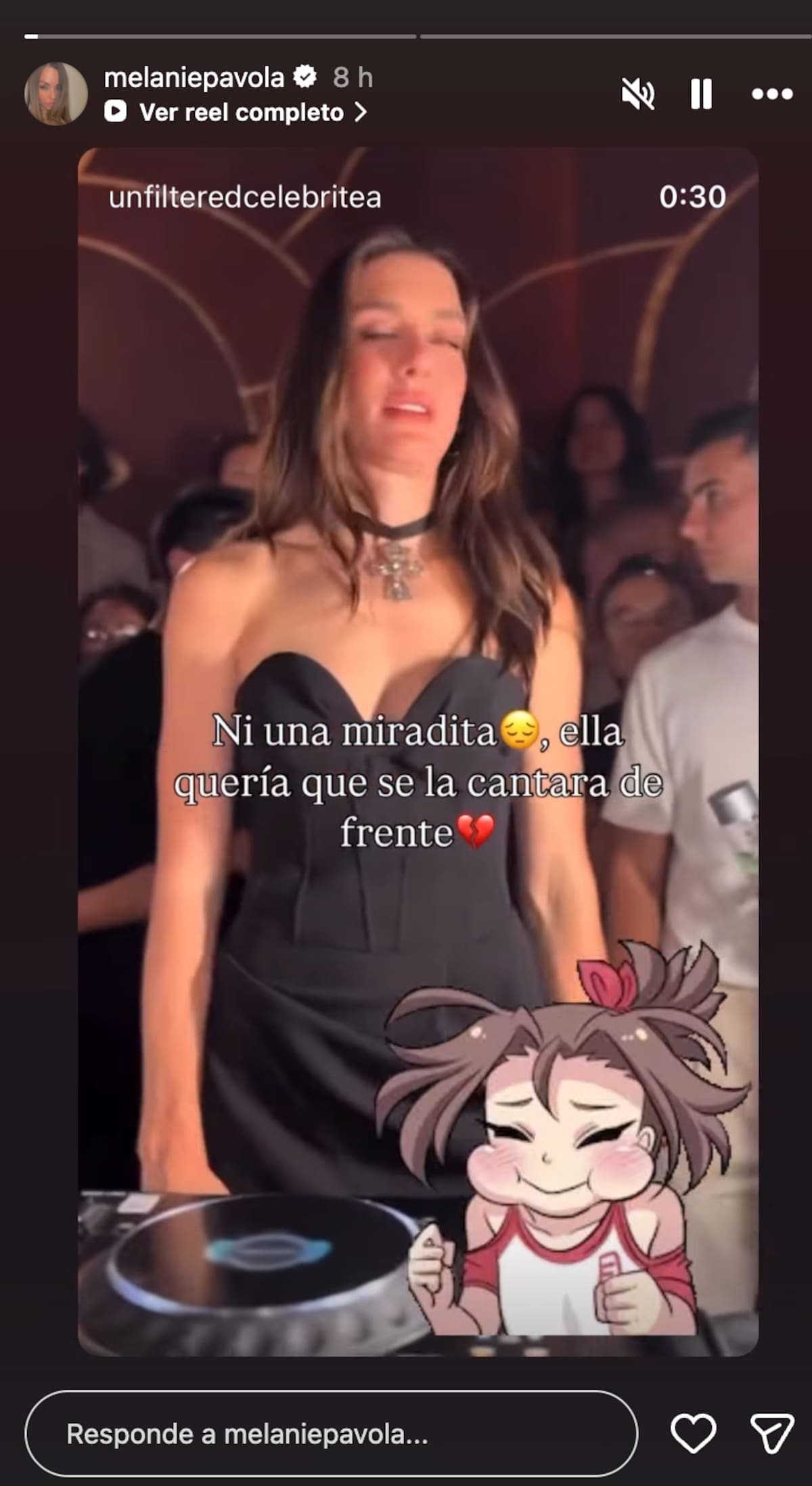 Melanie Pavola reacciona a la separación de J Balvin y Valentina Ferrer. //Foto: @melaniepavola.