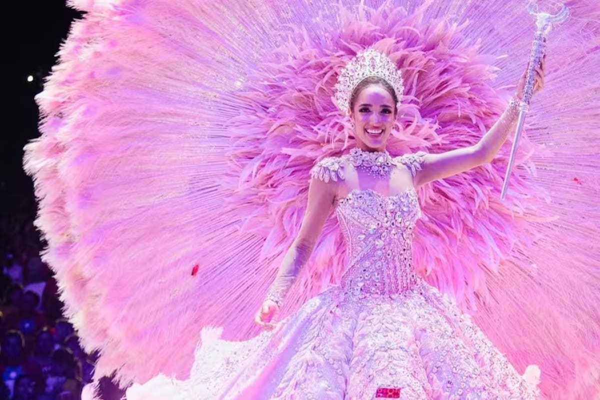 Melissa Cure tuvo uno de los vestidos más lujosos de coronación en el Carnaval de Barranquilla. //Foto: IG @melissacure.