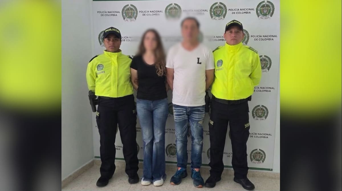 Los dos mexicanos capturados en Barranquilla serán trasladados a Bogotá mientras avanzan los trámites correspondientes a su proceso de extradición. //FOTO: POLICÍA NACIONAL.