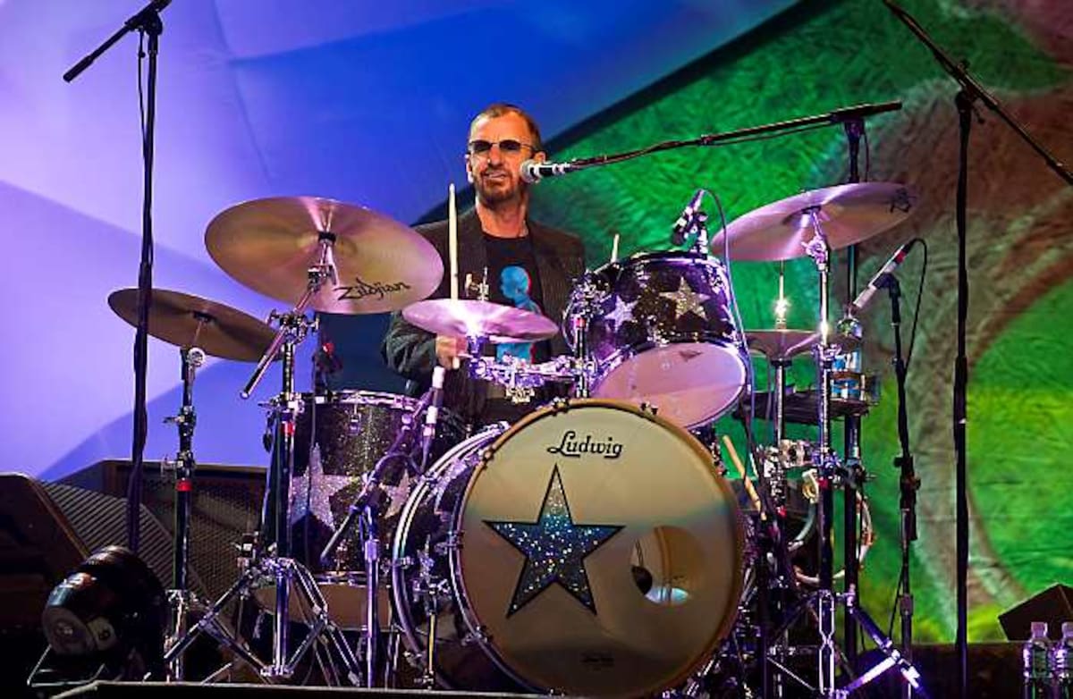 Ringo durante su presentación en México con su banda All Starr. RONALDO SCHEMIDT- AFP