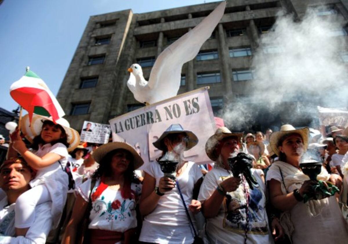 Los manifestantes reclamaron el fin de la violencia del narcotráfico pero también un replanteamiento del combate militar a los cárteles lanzado por el gobierno. AP EDUARDO VERDUGO