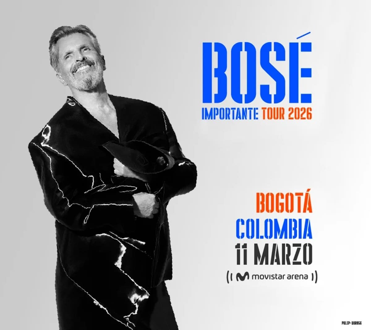 Miguel Bosé ya está en Bogotá y así celebró su llegada a Colombia. // foto tomada de tuboleta.com