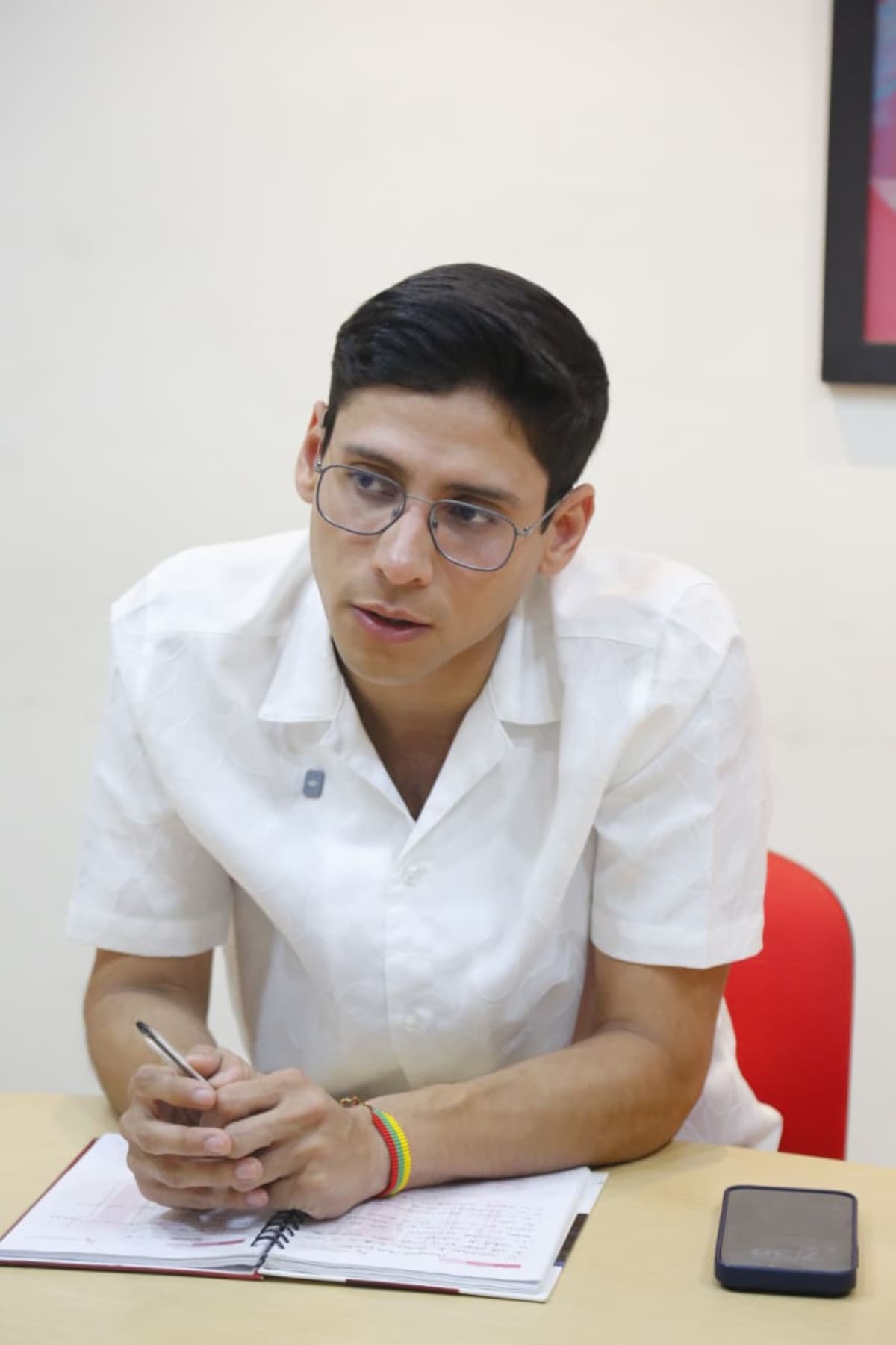 Miguel Montes Curi explicó que una de sus principales motivaciones es recuperar el interés de las nuevas generaciones en la participación democrática. // Foto: Luis Herrán.