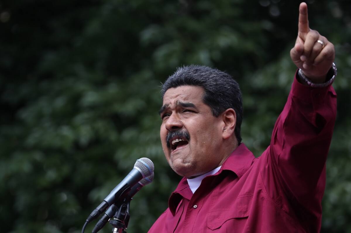 El presidente venezolano, Nicolás Maduro, en Caracas (Venezuela). EFE