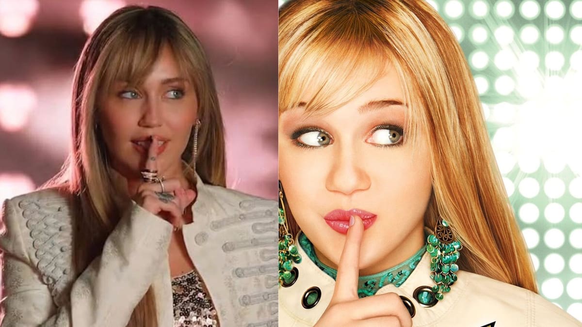 Miley Cyrus recreó la foto de Hannah Montana y emocionó a sus seguidores. // Captura de trailer revelado - Imagen de la portada de Hannah Montana de Disney