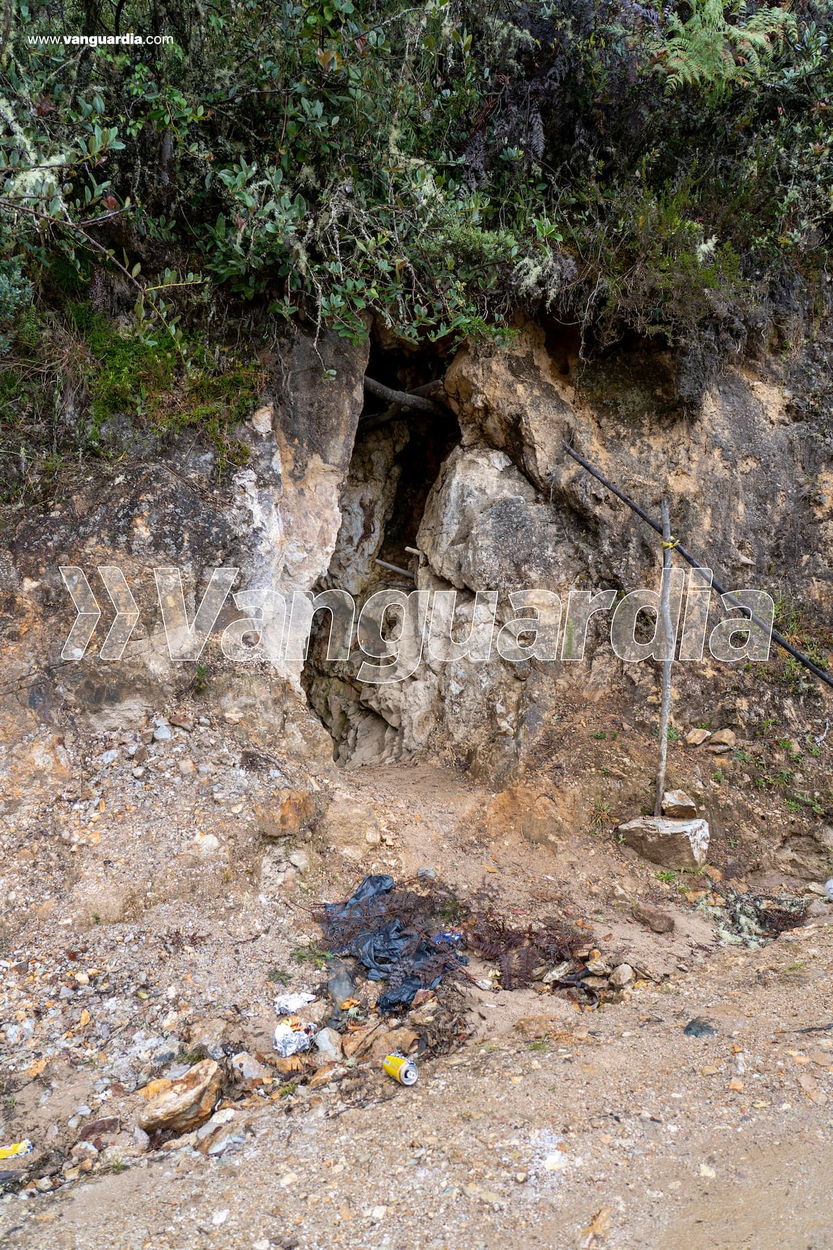 Minería ilegal en el páramo de Santurbán. Una bocamina a casi 3.000 metros de altura. // Foto: Cortesía - Vanguardia.