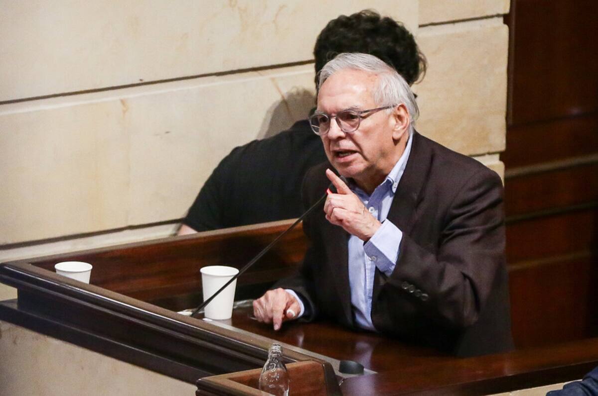 Ministro de Hacienda, Ricardo Bonilla, durante un debate en el Congreso.