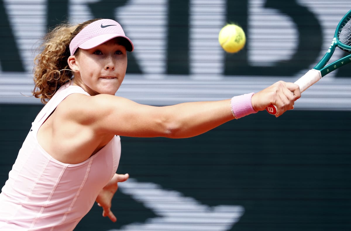 La rusa Mirra Andreeva podría hacer historia en la gran final de Roland Garros. //Foto, EFE: YOAN VALAT