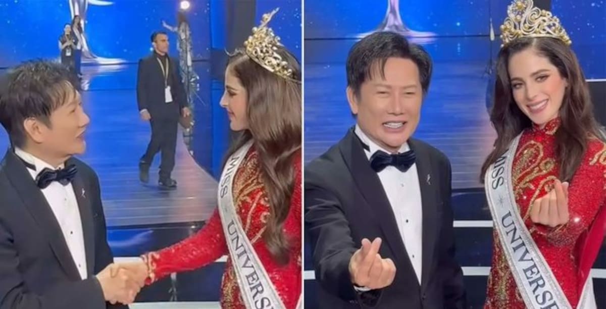 Nawat Itsaragrisil denunció por supuesta difamación a la Miss Universo 2025, la mexicana Fátima Bosch, tras una discusión entre ambos que se viralizó en noviembre. //Foto: captura de pantalla.