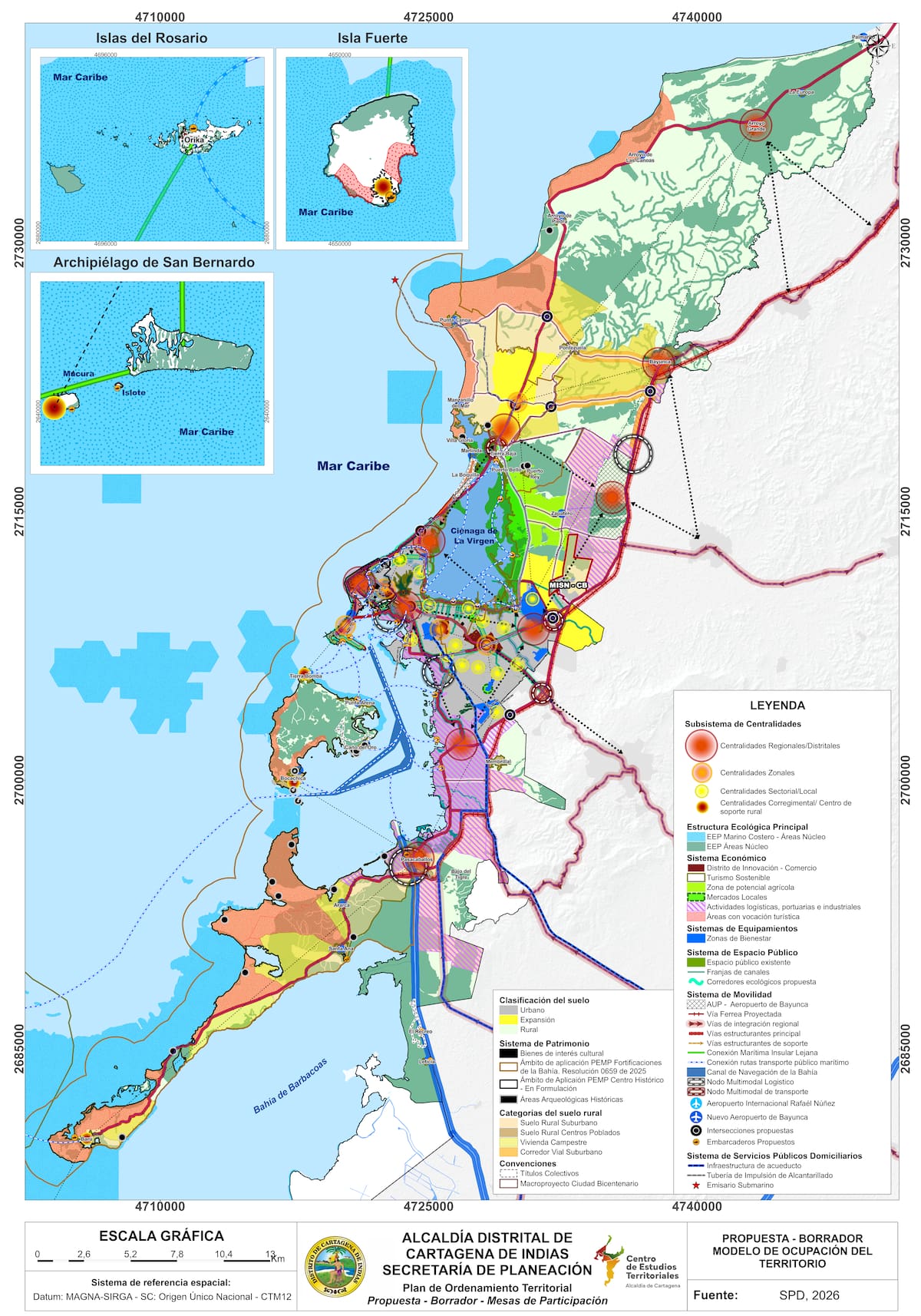 Modelo de ocupación del territorio propuesto en el nuevo POT que construye la administración del alcalde Dumek Turbay. // Cortesía Alcaldía