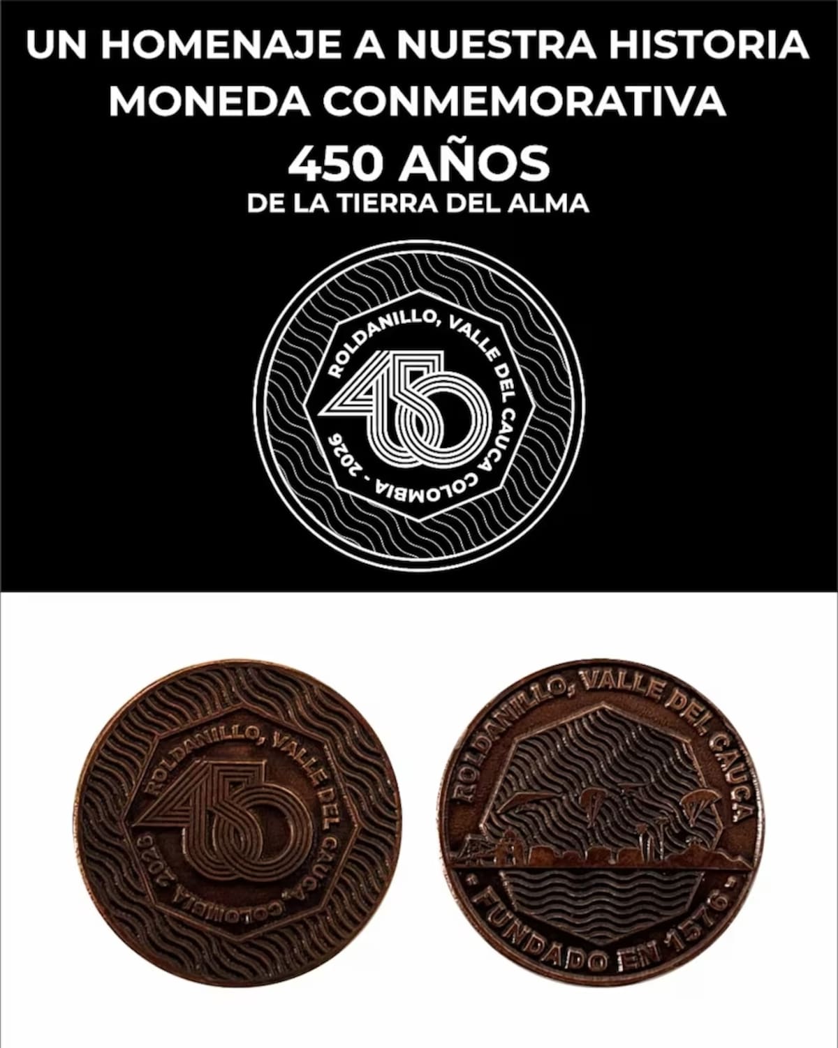 Esta moneda busca convertirse en un símbolo de identidad // Alcaldía de Roldanillo , Valle del Cauca.