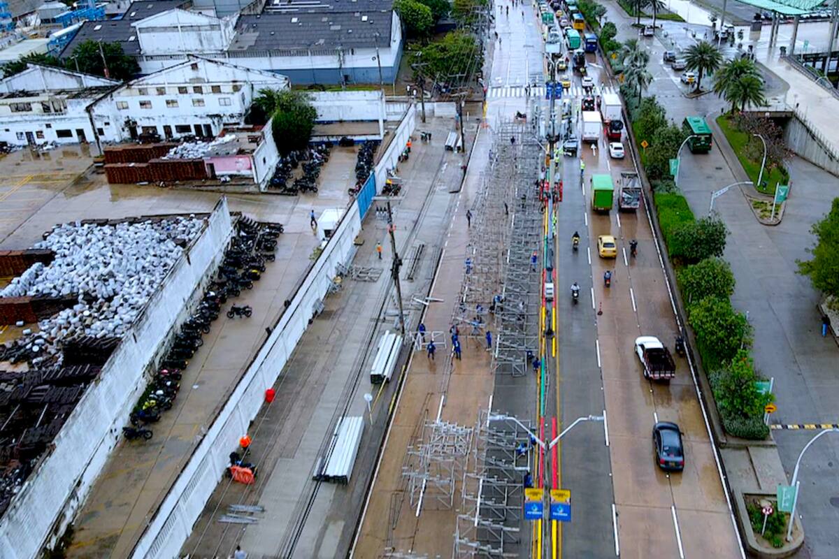 Comenzó el montaje de los palcos en el Cumbiódromo en la Vía 40