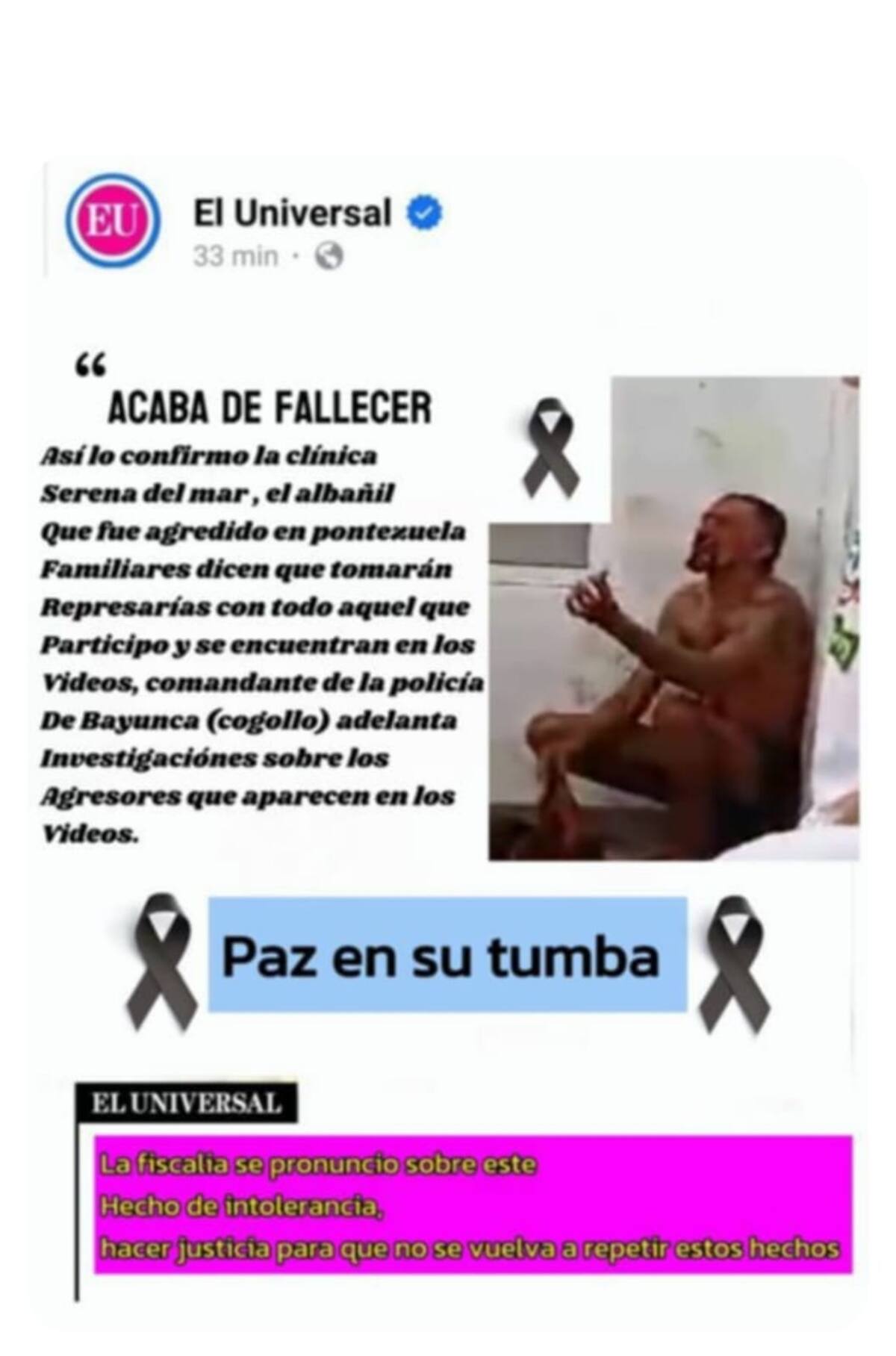 Este montaje con información falsa comenzó a circular en redes sociales durante el miércoles 30 de octubre.