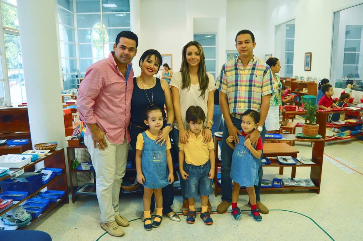Arriba: Carlos Cardona, Yuranis Romero, Fhadua Gattas, Marlon Torres y los niños: Mariana Cardona, Matías Arango y Dana Torres.