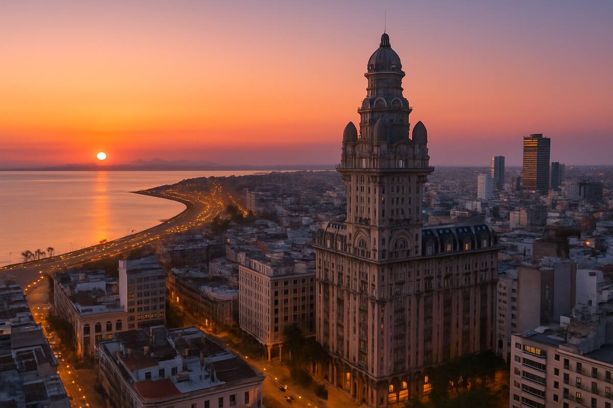 Montevideo, Uruguay. // Imagen creada con Inteligencia Artificial.