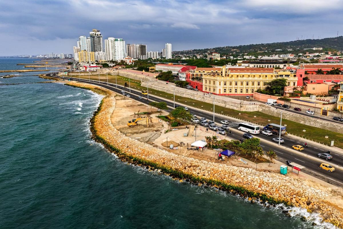 Se reconstruyeron 220 metros de escollera. // Alcaldía de Cartagena