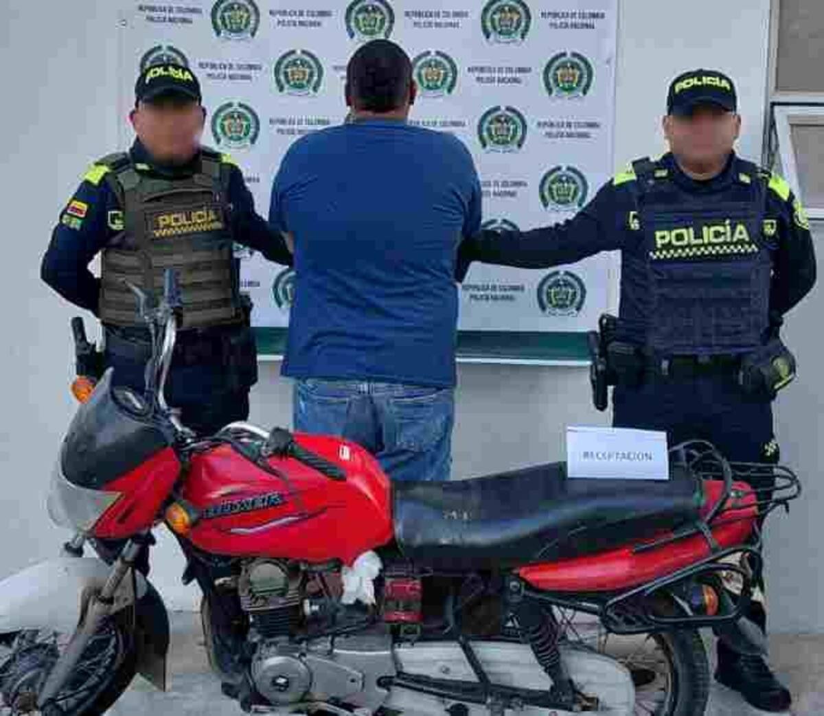 Moto incautada en Cartagena