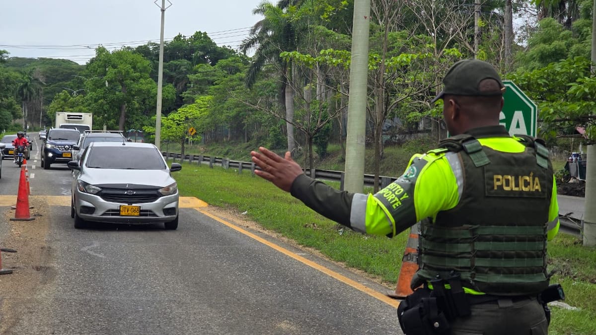 Imagen para ilustrar el tema de movilidad en las vías de Bolívar. // Foto: cortesía - Policía Nacional