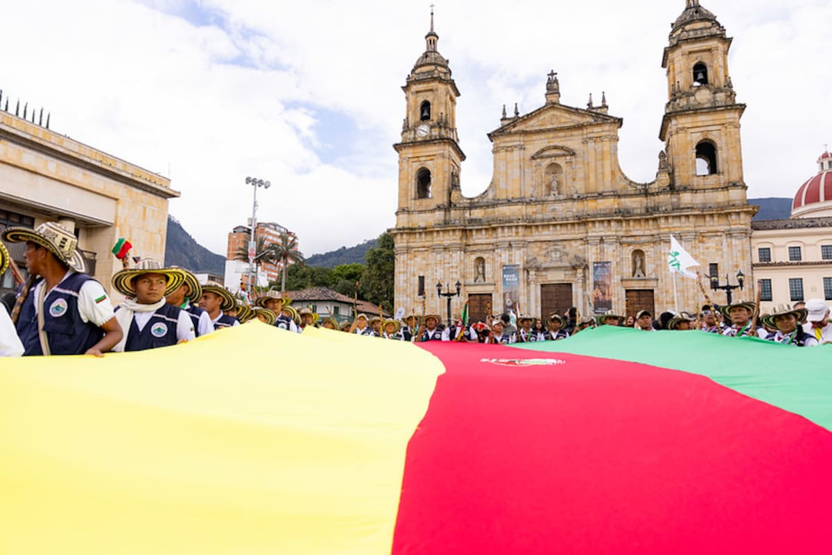 Movilizaciones en Colombia por el salario mínimo este 19 de febrero de 2026. // cortesía Presidencia