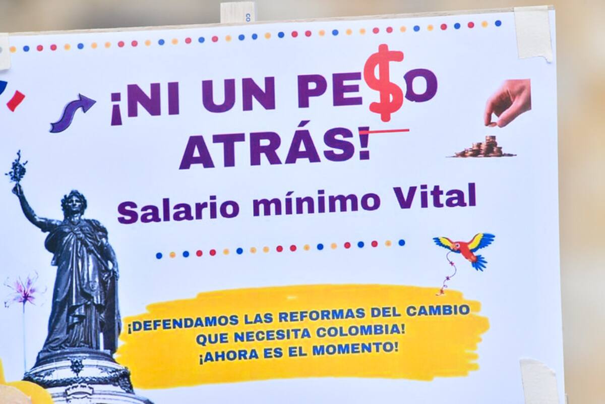 Movilizaciones en Colombia por el salario mínimo este 19 de febrero de 2026. // cortesía Presidencia