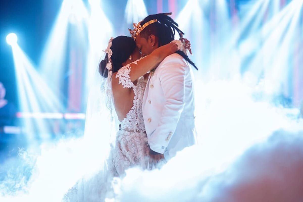 Mr. Black y Yuranis León se casaron en el Teatro Adolfo Mejía. //Foto: IG @yuranisleonmrblack