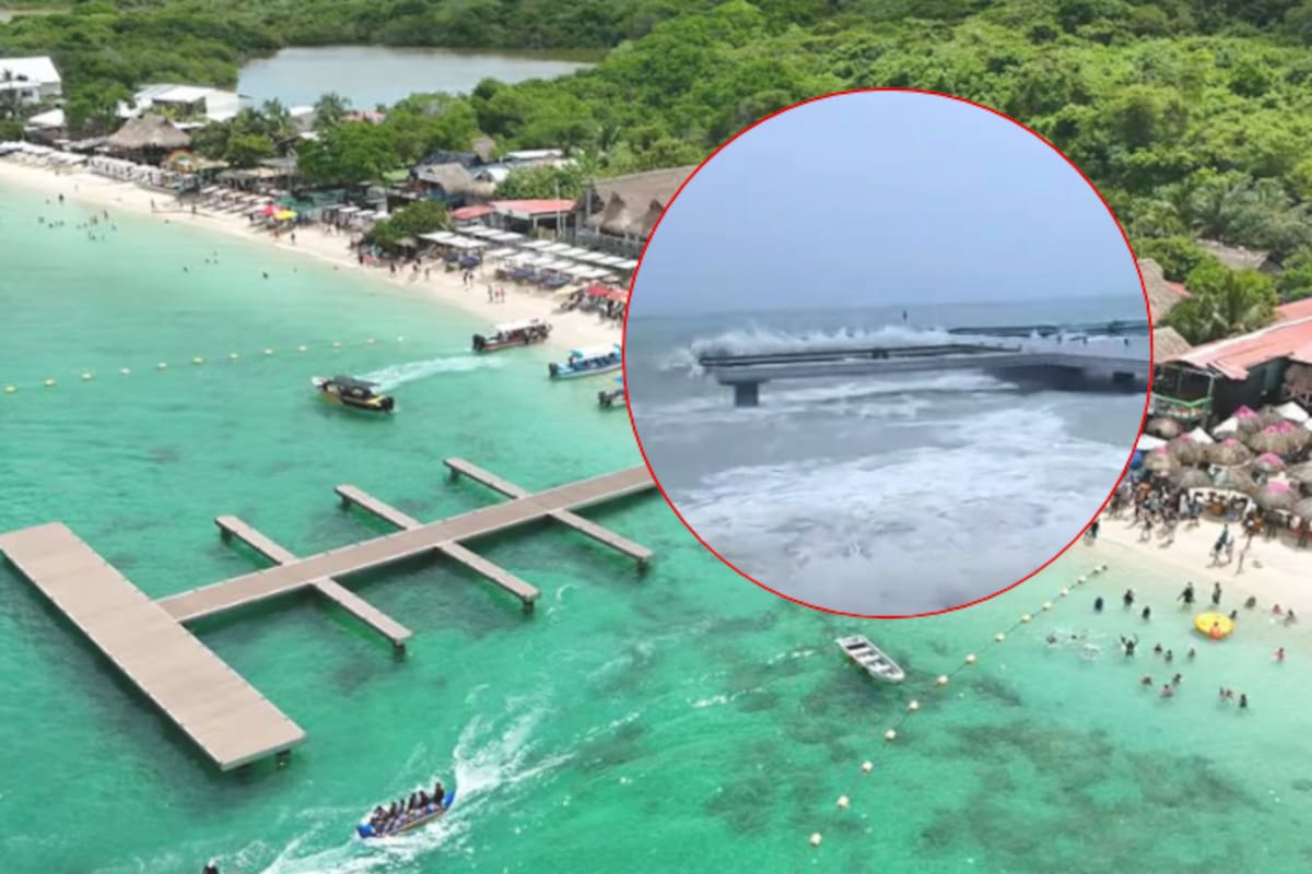 Oleaje atípico habría afectado muelle de Playa Blanca en Barú