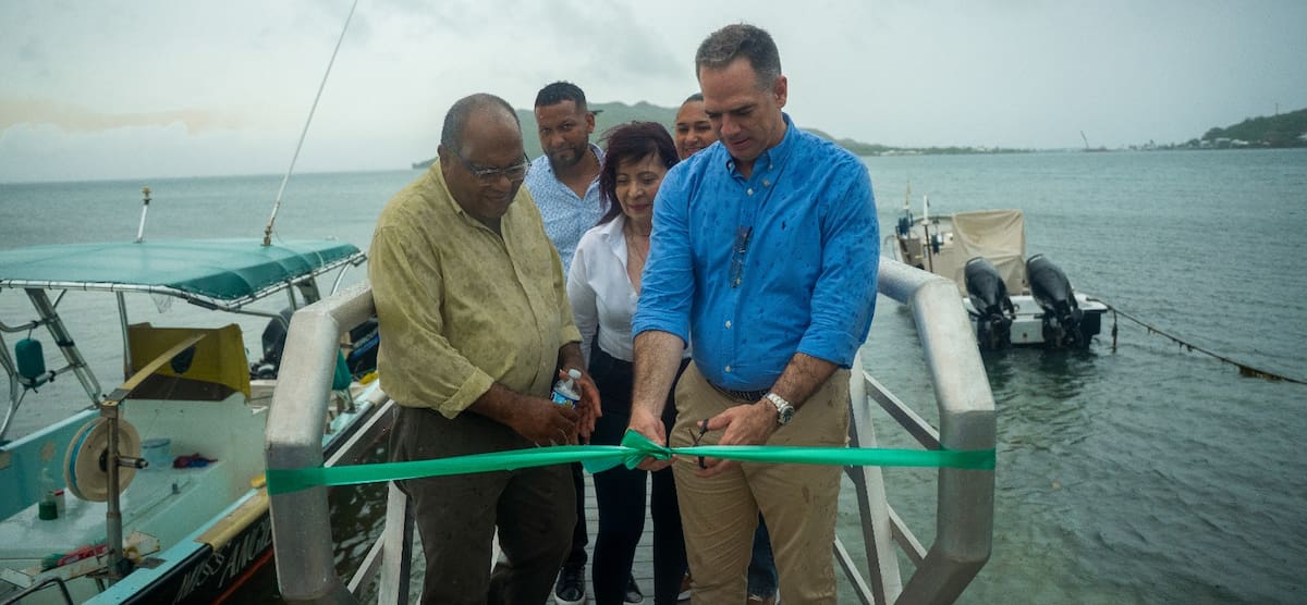 Nuevo muelle flotante entra al servicio de los pescadores artesanales de Providencia. //Cortesía Agencia de Desarrollo Rural.