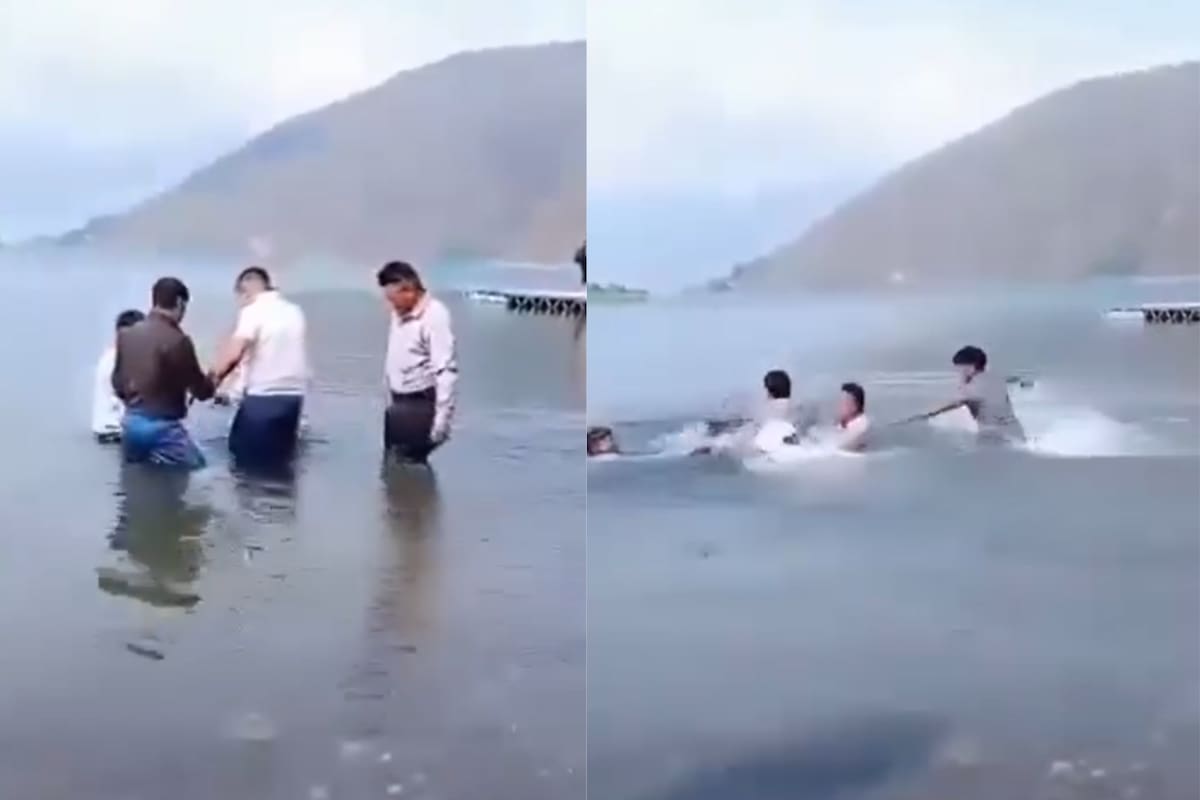 Video: Impactante muerte de un hombre cuando era bautizado en un lago