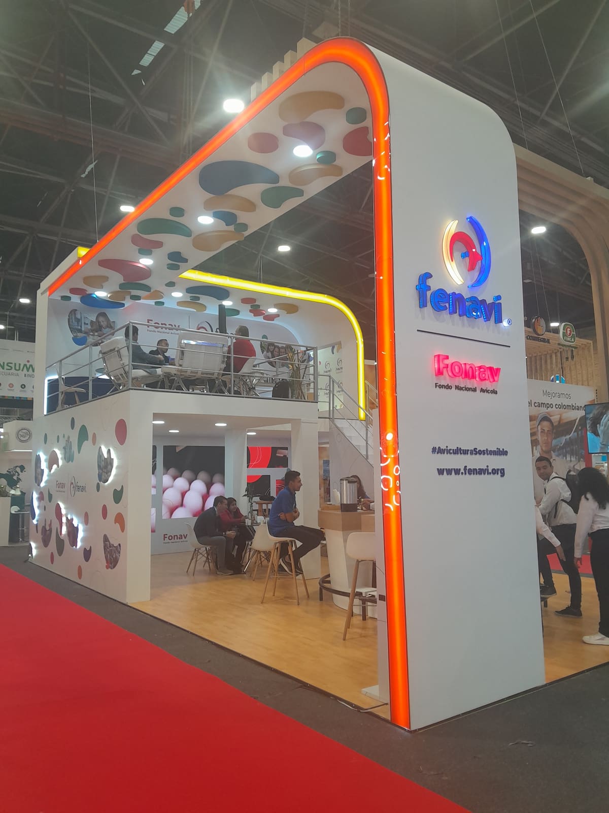 Stand de Fenavi en Corferias, en desarrollo del congreso de ese gremio, // HFA - EU.