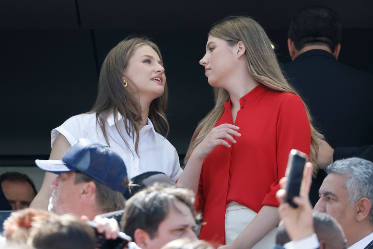 La princesa Leonor y la infanta Sofía asisten este domingo, a la final del Mundial de la FIFA 2026 entre España y Argentina en el estadio MetLife en East Rutherford //. EFE/ Lavandeira Jr