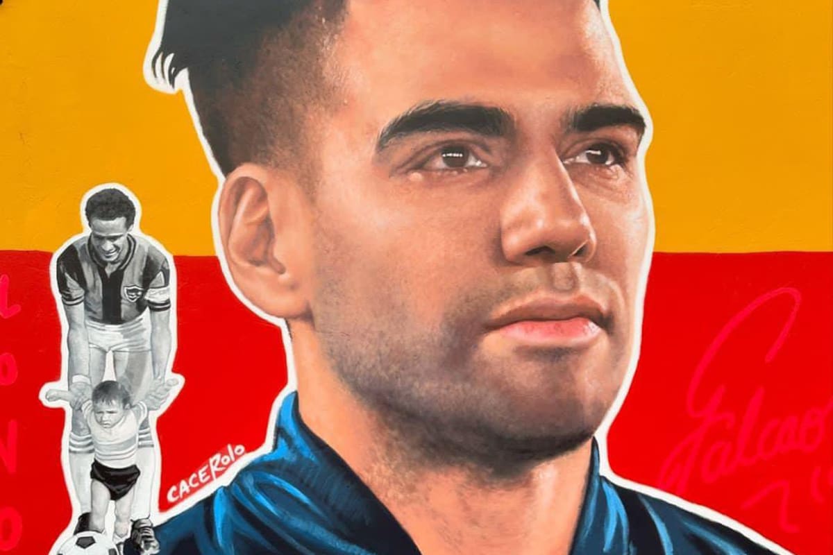 Mural de Falcao fue vandalizado por hinchas de Santa Fe: así quedó