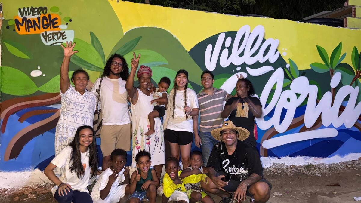 Mural en Villa Gloria. // Foto: cortesía de Global Shapers.