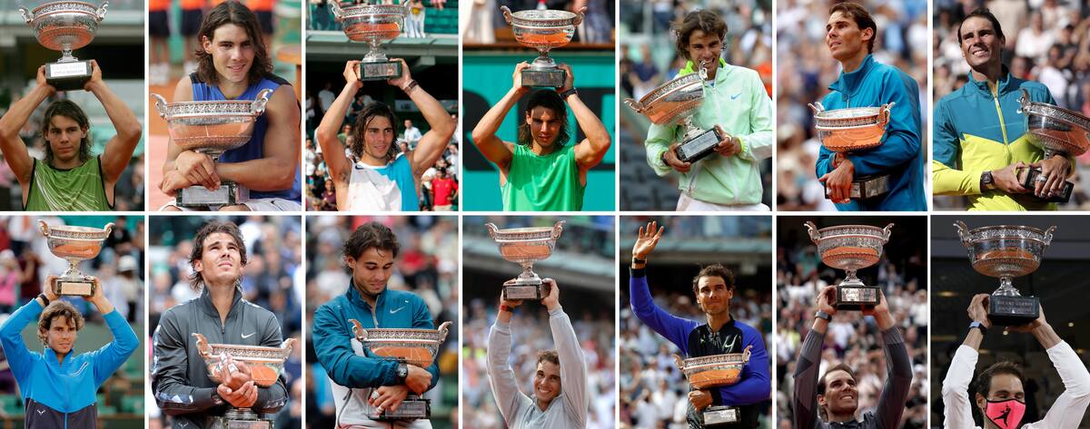 Rafa Nadal celebra sus victorias en Roland Garros. //EFE