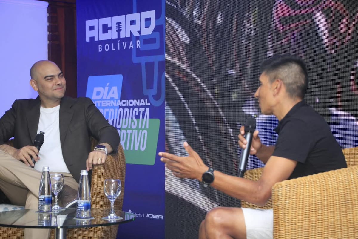 Nairo en su participación con los periodistas de Acord. // Julio Castaño