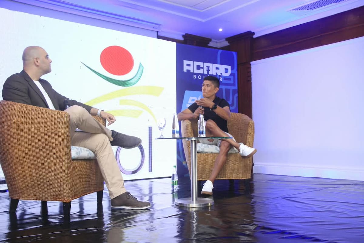 Nairo en su presentación en un hotel en Cartagena. // JULIO CASTAÑO