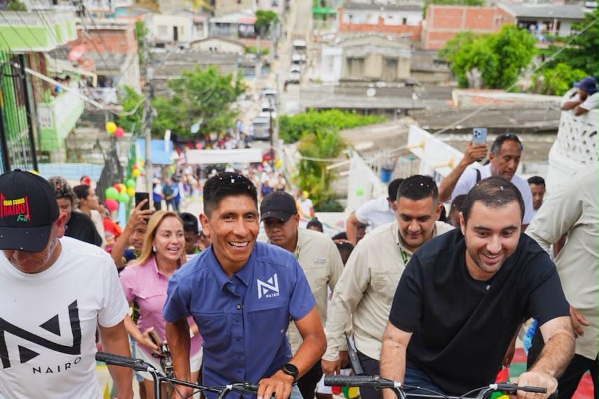 Nairo Quintana acompañó entrega de vía que esperó 40 años La María