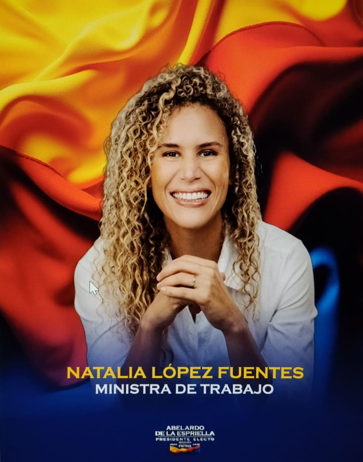 Natalia López Fuentes, designada ministra de Trabajo, por el presidente electo, Abelardo de la Espriella. // Foto: Colprensa.