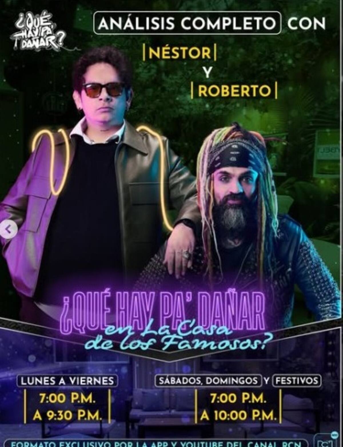 Conductores del nuevo formato estratégico de LCDLFC. // foto tomada de IG @@canalrcn