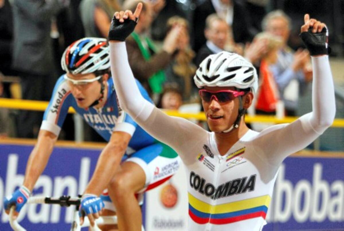Edwin Ávila ganó el oro el Mundial de Clicmso en Pista AFP